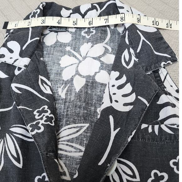 India Garment New York Floral Black and White Sleeveles Tie Crop Top W SZ Med - Picture 7 of 9